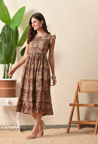 Brown Boho Dress