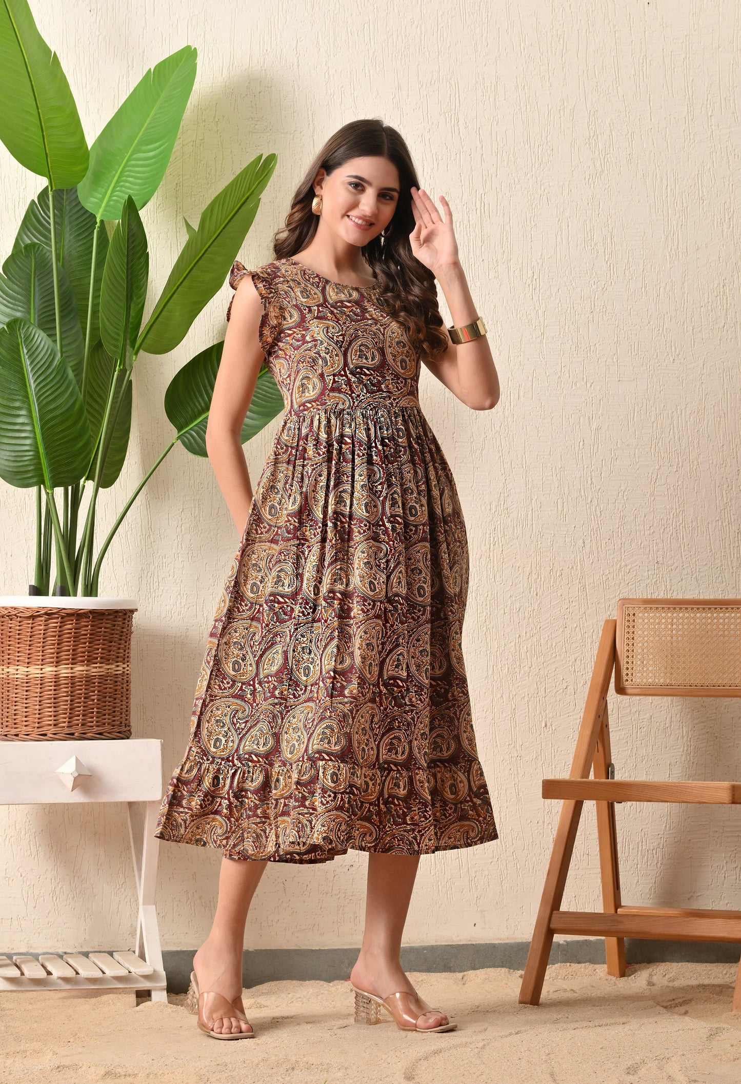 Brown Boho Dress
