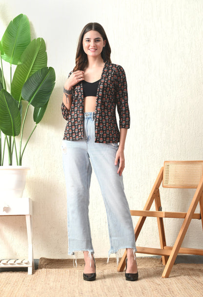 Black Ethnic Open Shrug