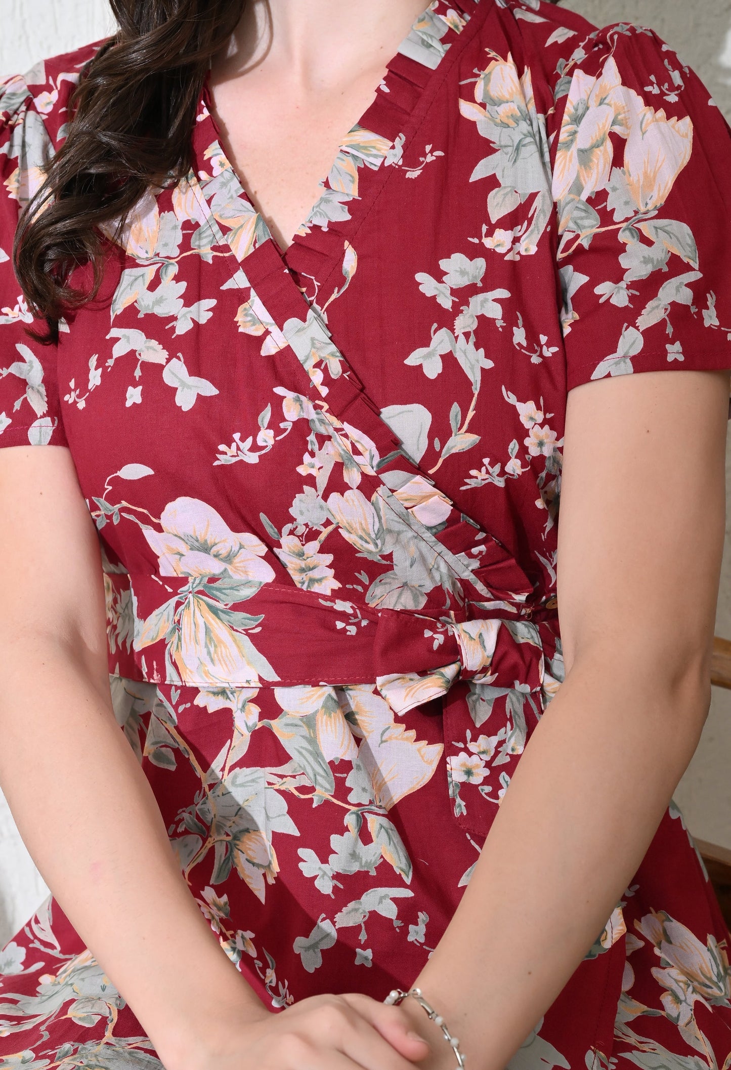 Cranberry Wrap Dress