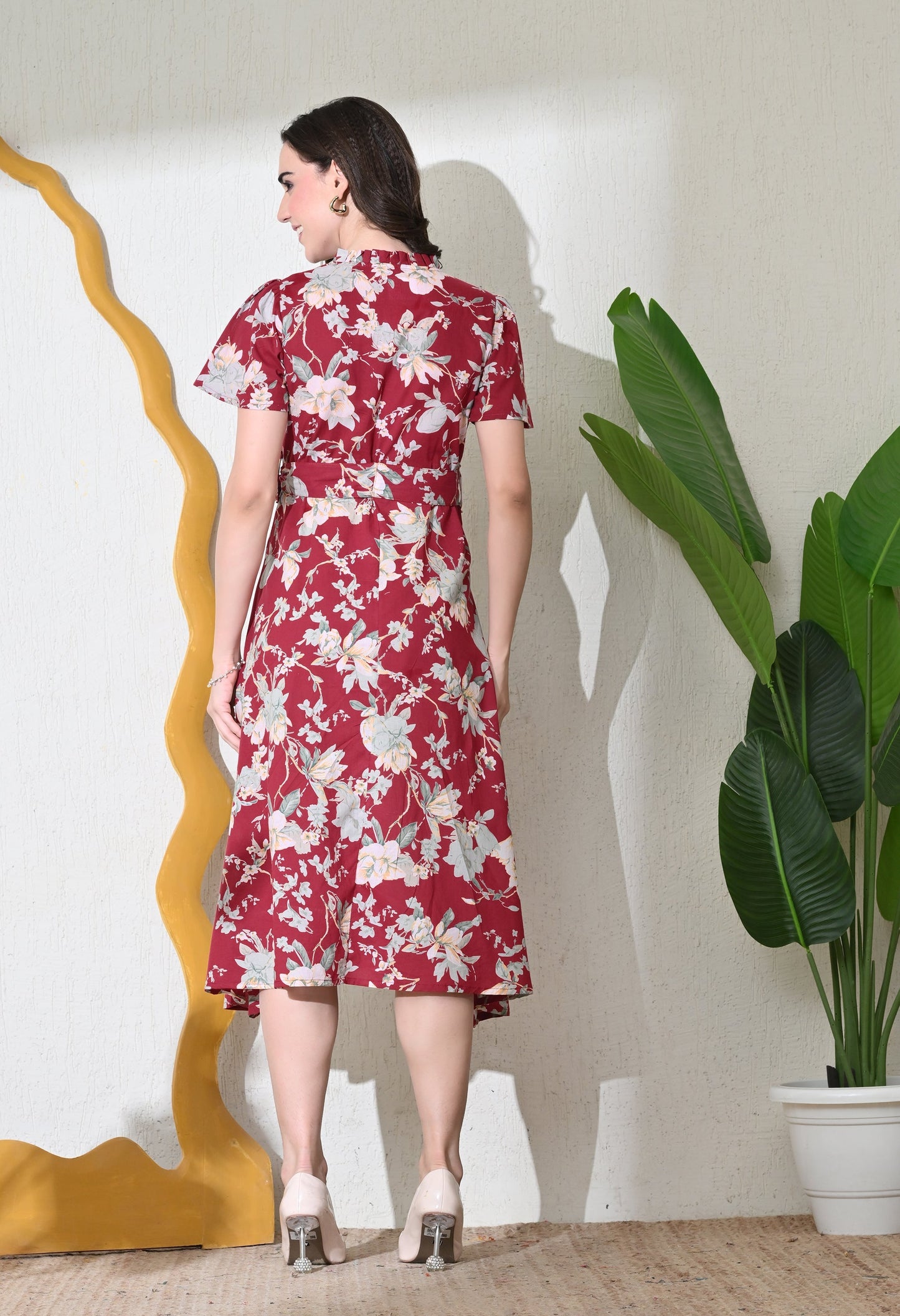 Cranberry Wrap Dress