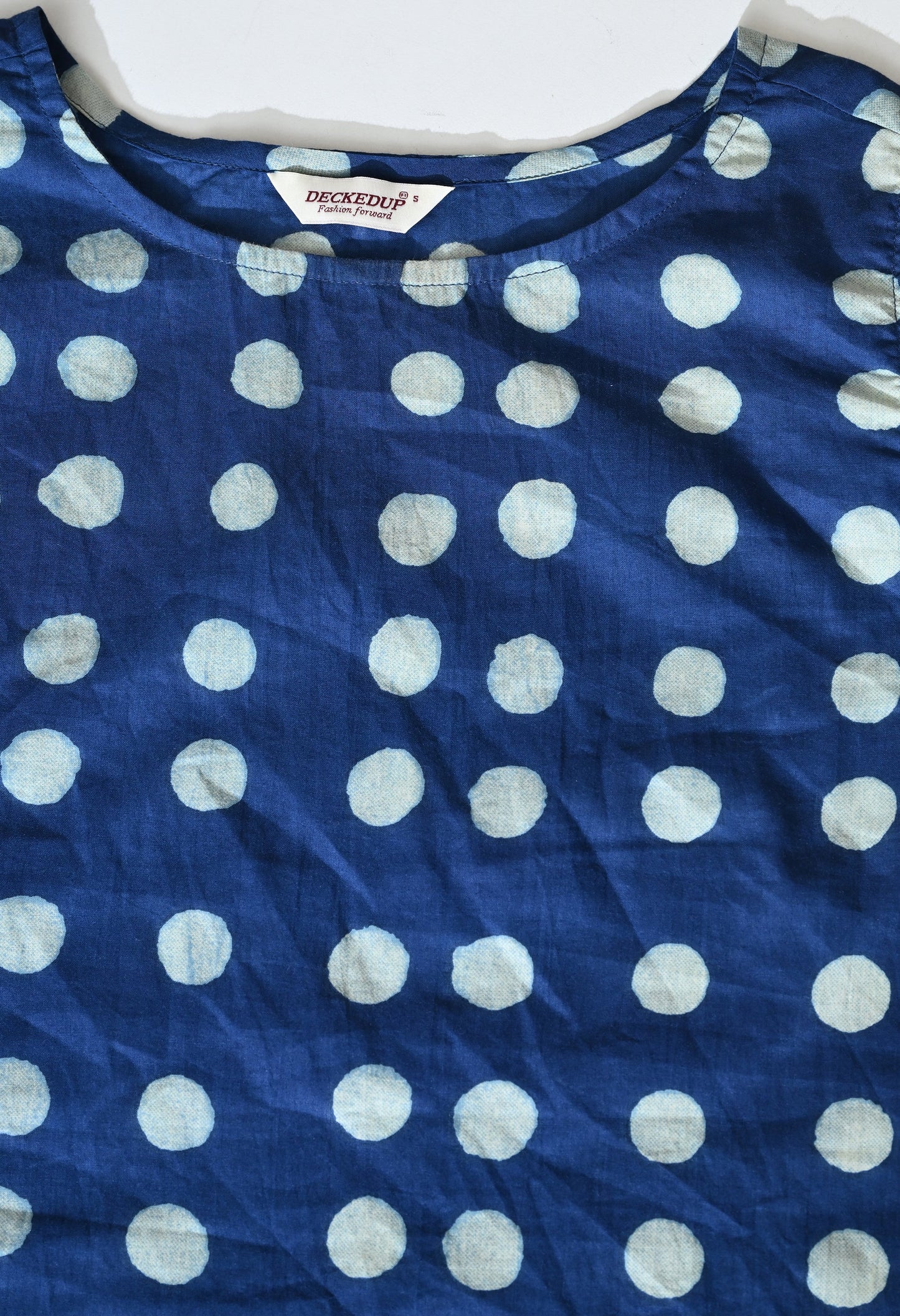 Indigo Polka Top