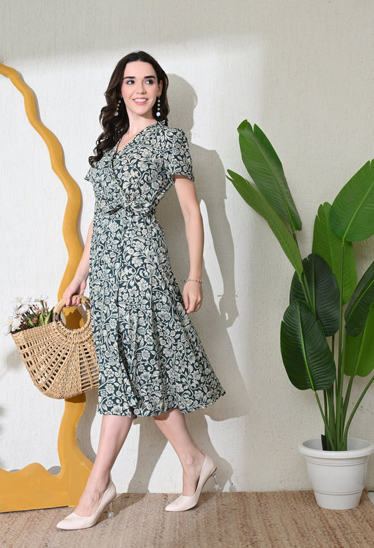 Emerald Kalamkari Wrap