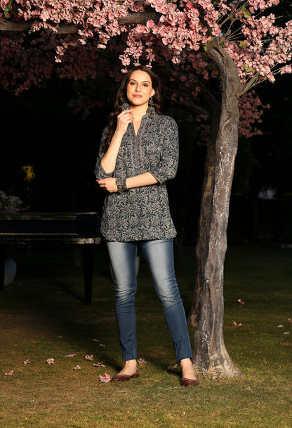 Jaipuri Earthy Block Tunic