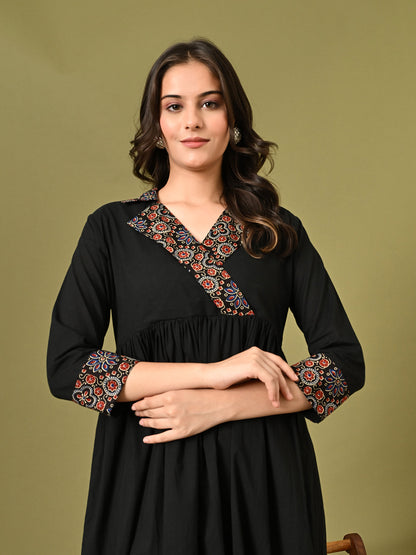 Black Ajrakh Dress