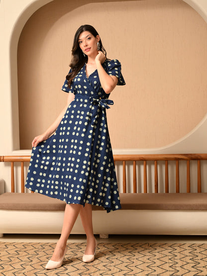 Polka Wrap Dress
