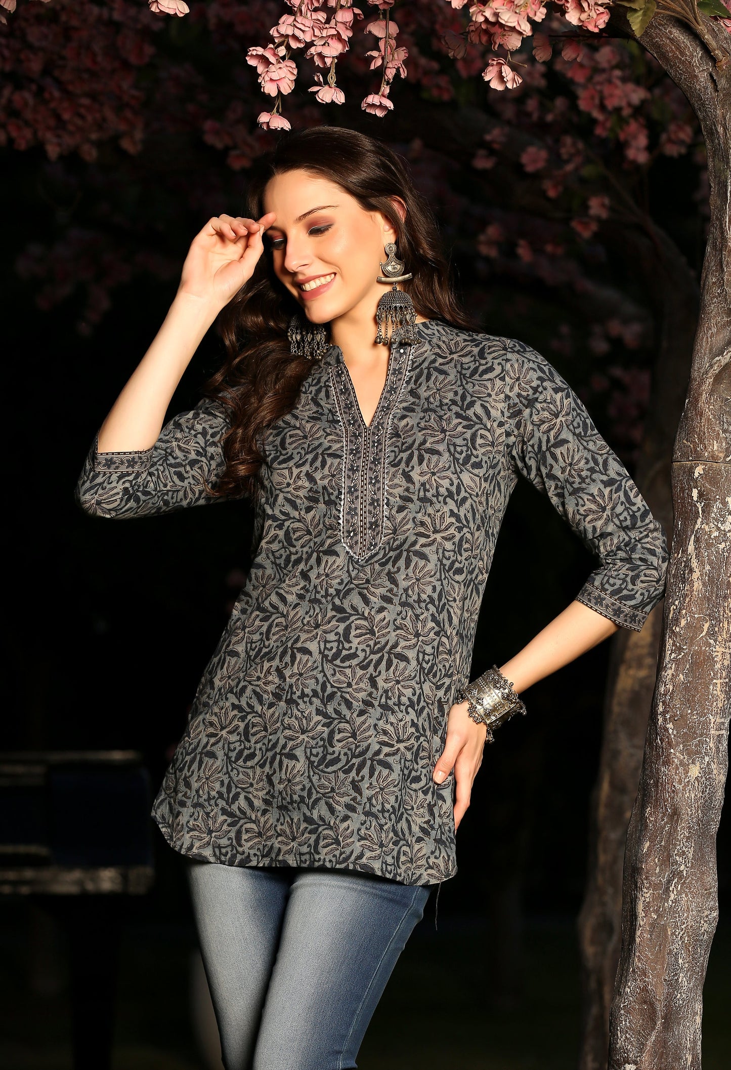 Jaipuri Earthy Block Tunic