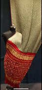 Traditional Mehandi Green with Red, A JaipurHutz Pure Gajji Silk Saree