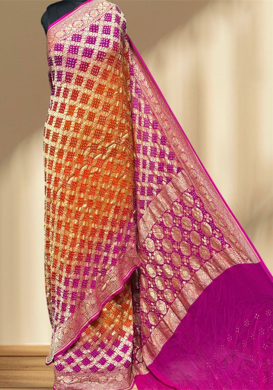 (Copy) Pure Georgette Sarees by Jaipur hutz