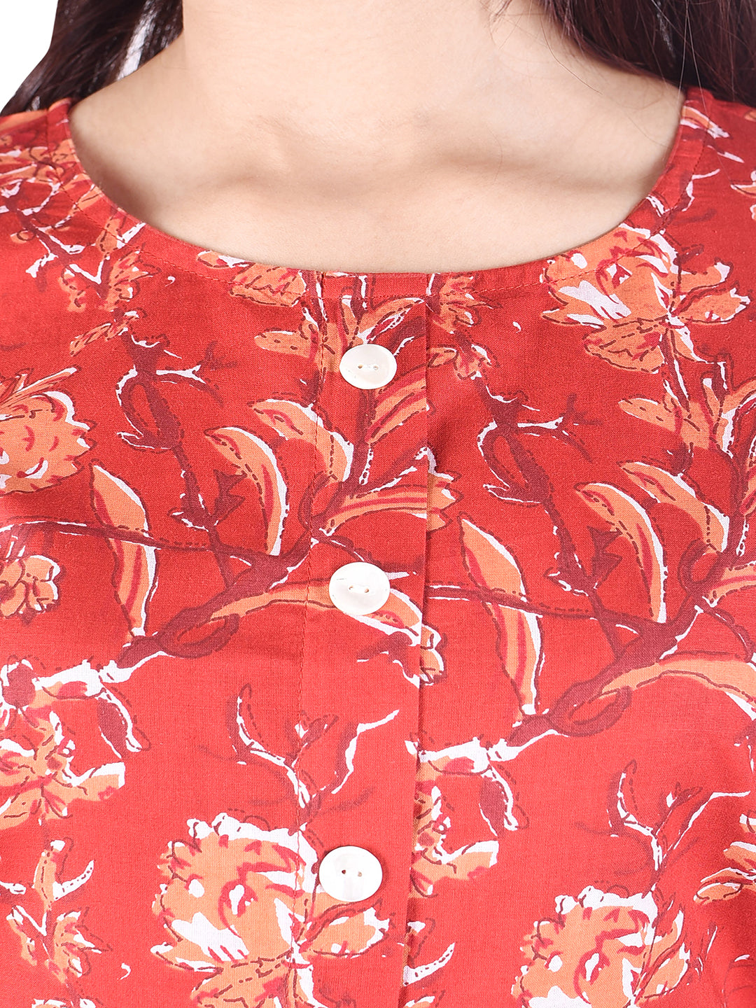 Printed Cotton Straight Kurti With Pant