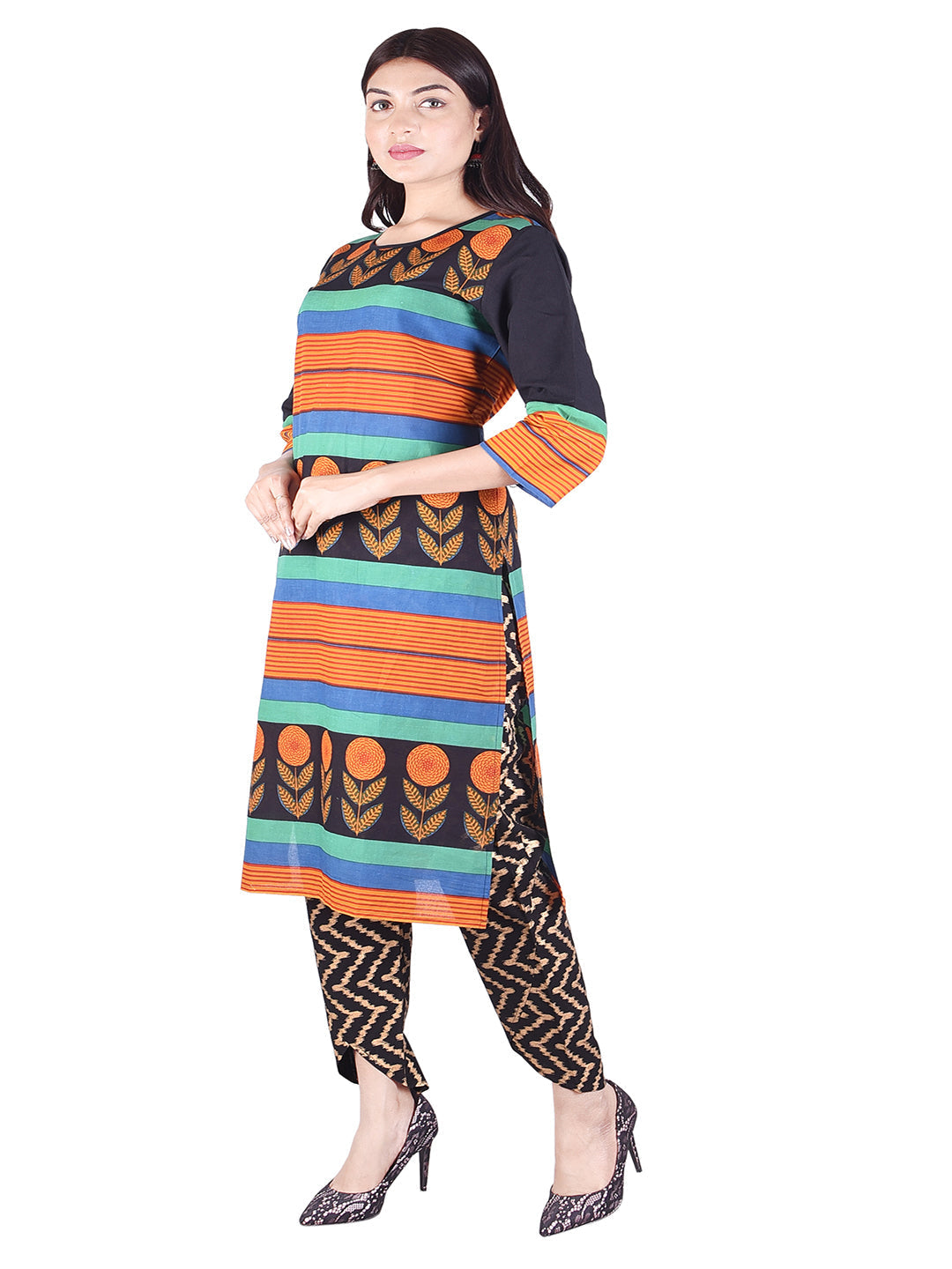 Printed Cotton Straight Kurti