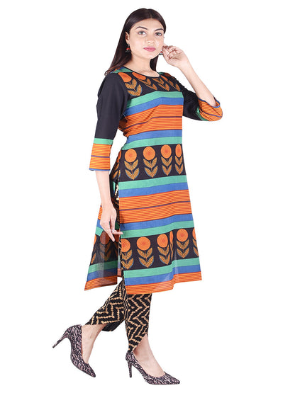 Printed Cotton Straight Kurti
