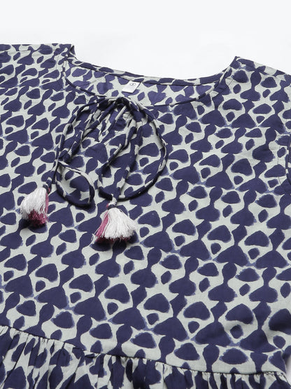 Blue A-Line Pocket Dress