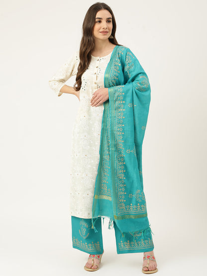 Kurta Palazzo Dupatta Set