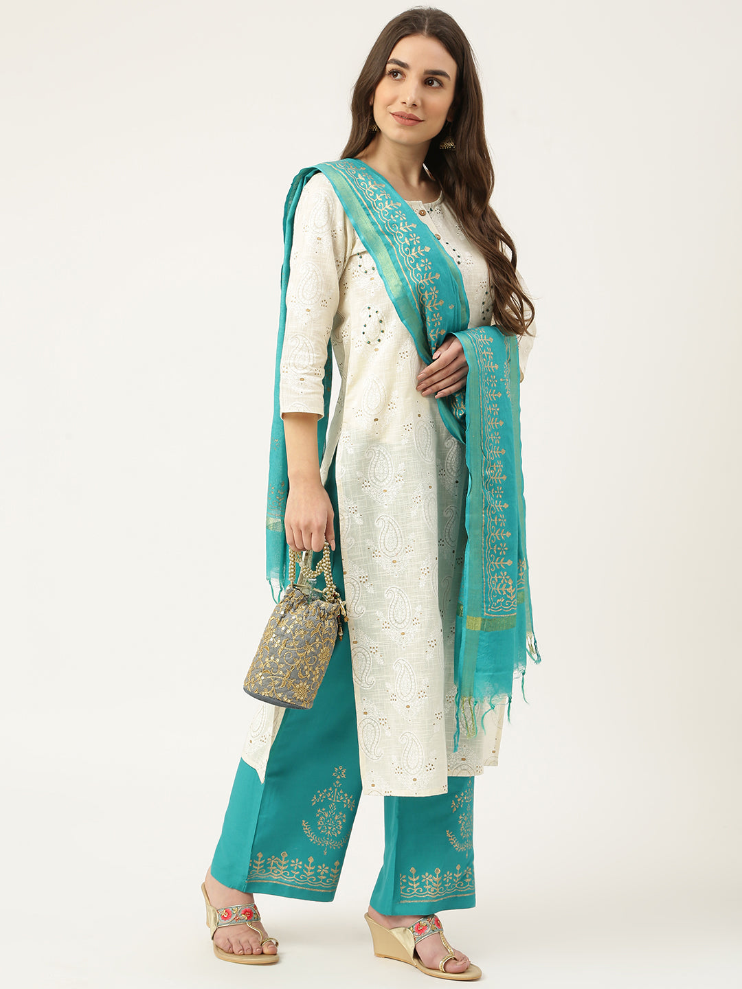 Kurta Palazzo Dupatta Set