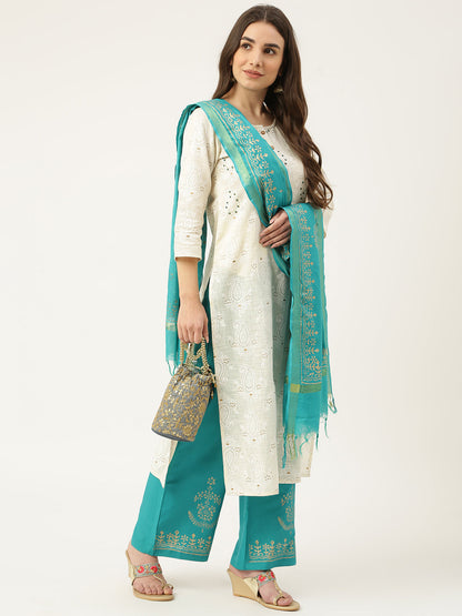 Kurta Palazzo Dupatta Set