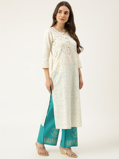 Kurta Palazzo Dupatta Set