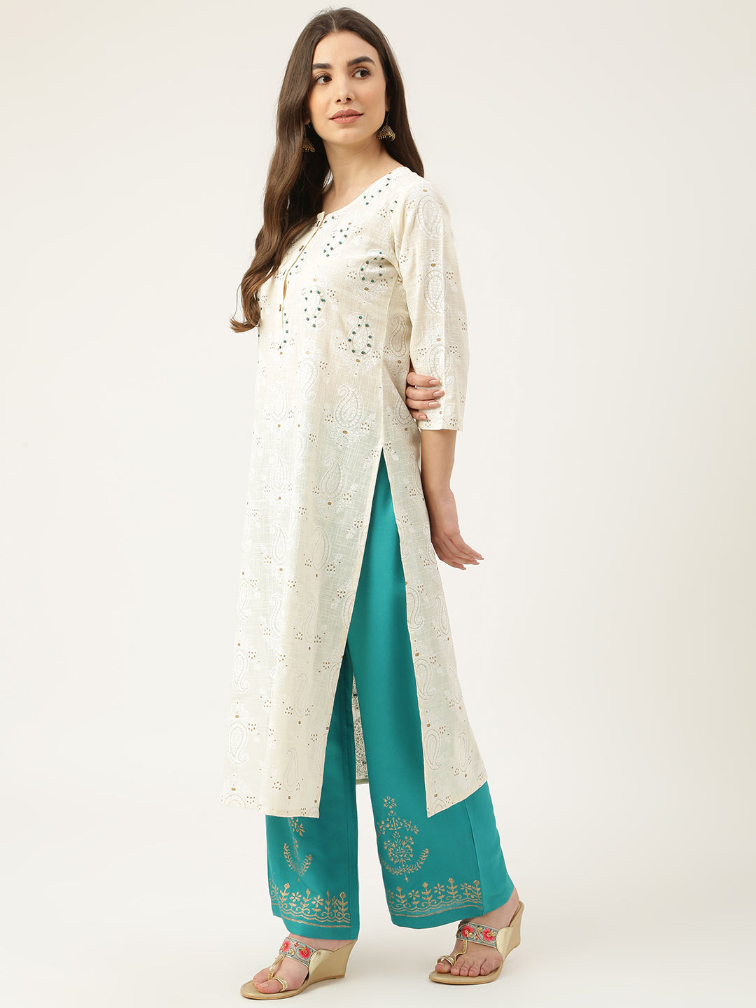 Kurta Palazzo Dupatta Set