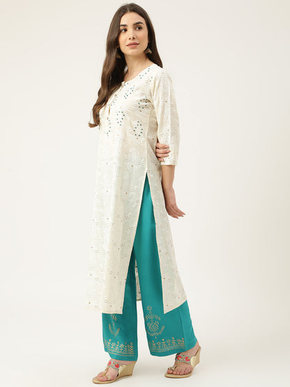 Kurta Palazzo Dupatta Set