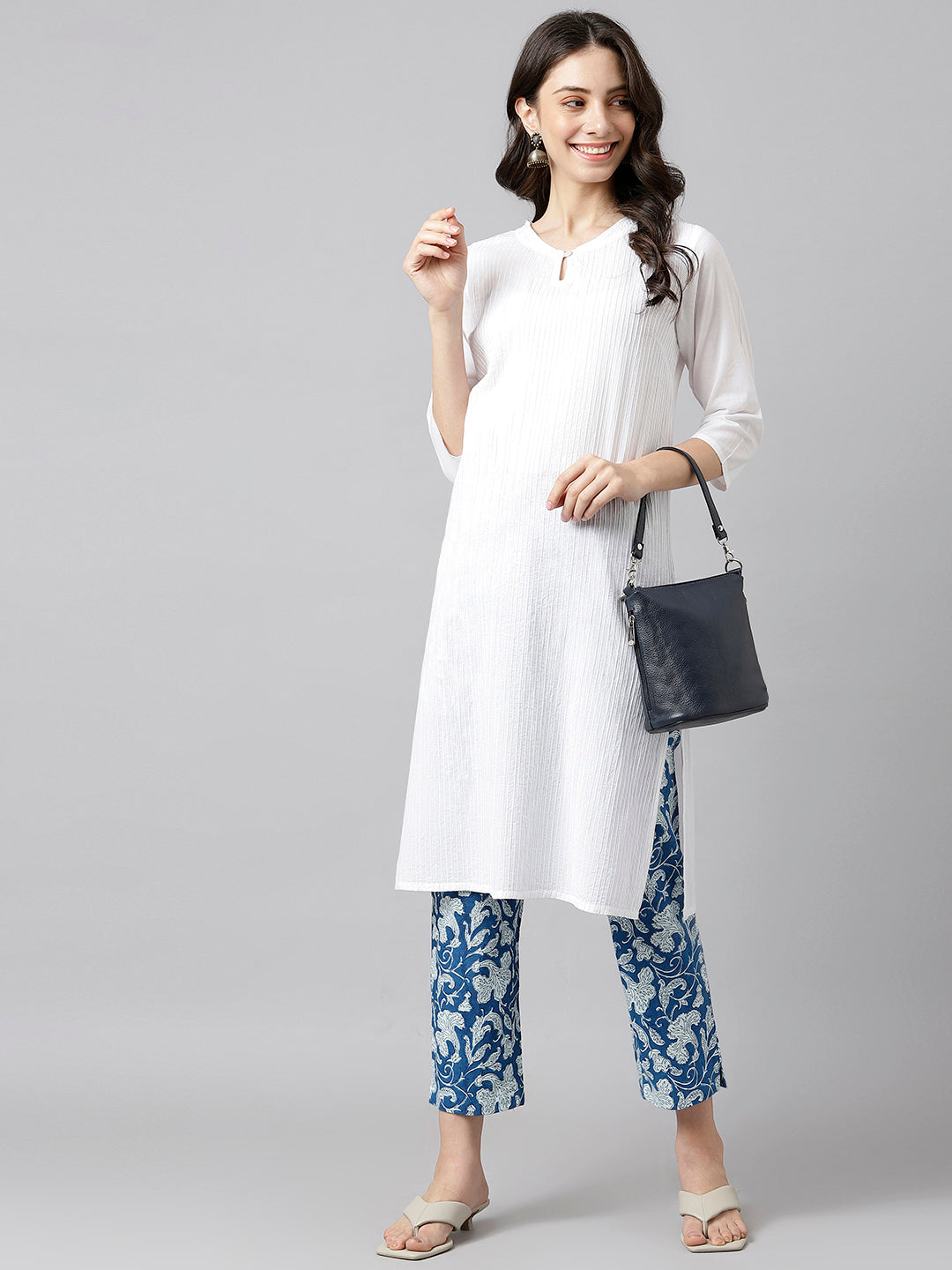 Indigo Printed Pocket Pants