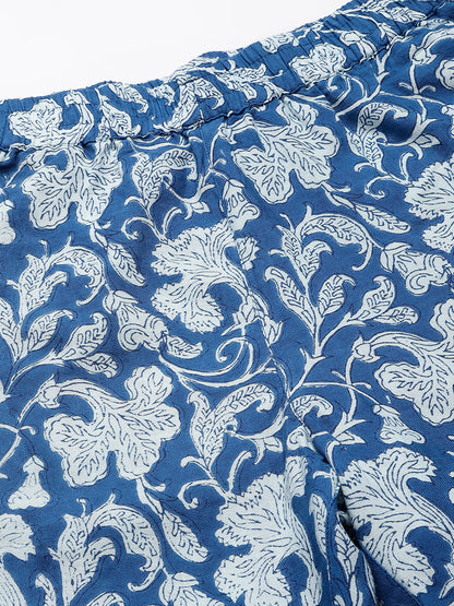 Indigo Printed Pocket Pants