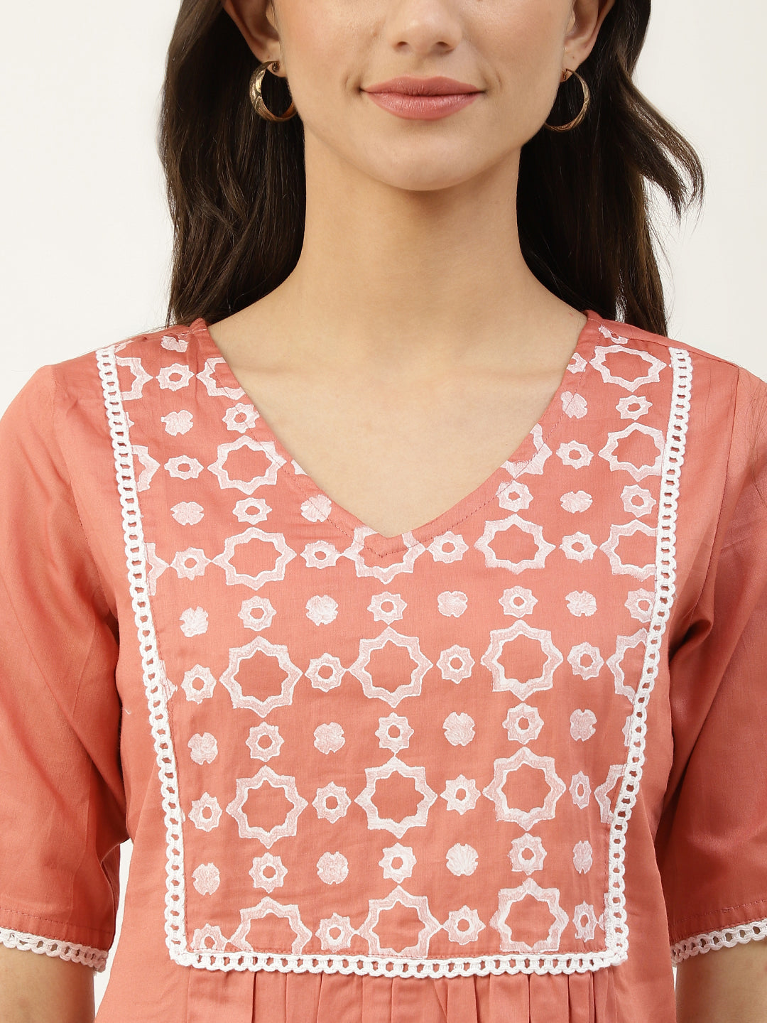 Peach Aline Kurta