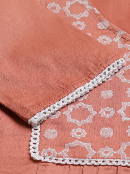 Peach Aline Kurta