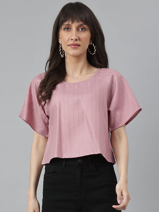 Mauve Lurex Short Top