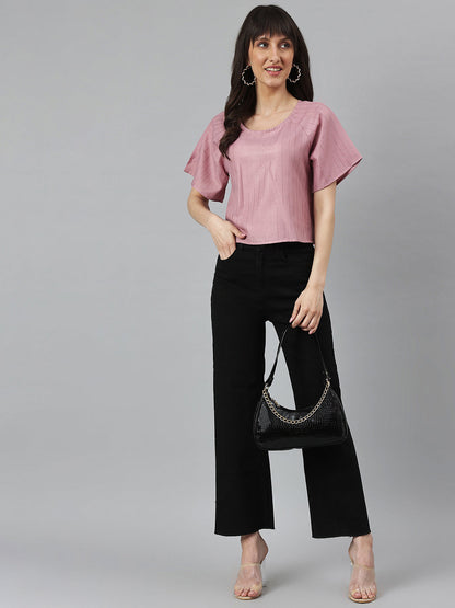 Mauve Lurex Short Top