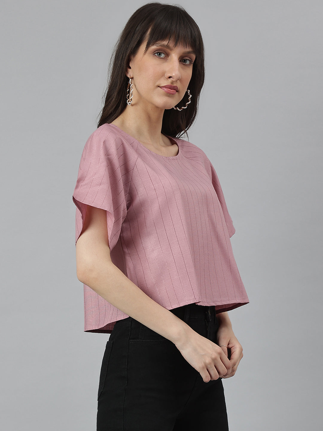 Mauve Lurex Short Top