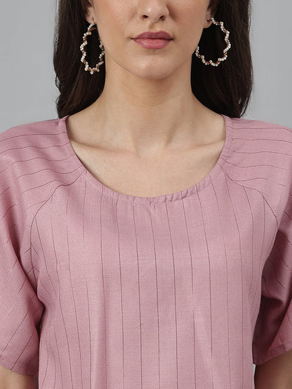 Mauve Lurex Short Top