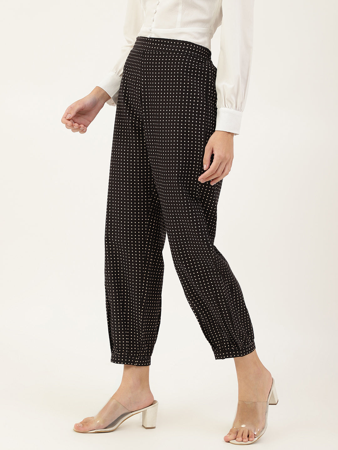 Black Polka Afghani Pant