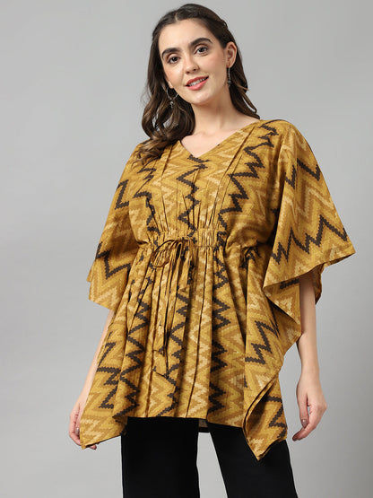 Beautiful Cotton Chevron Print Kaftan Top
