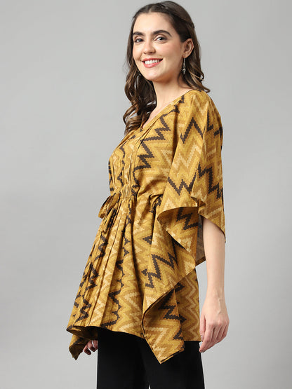 Beautiful Cotton Chevron Print Kaftan Top