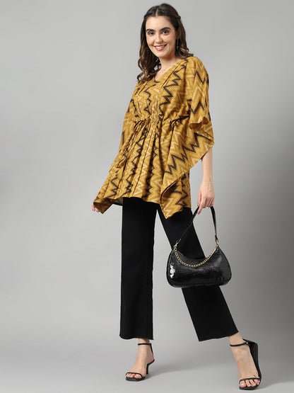 Beautiful Cotton Chevron Print Kaftan Top