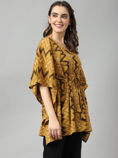 Beautiful Cotton Chevron Print Kaftan Top