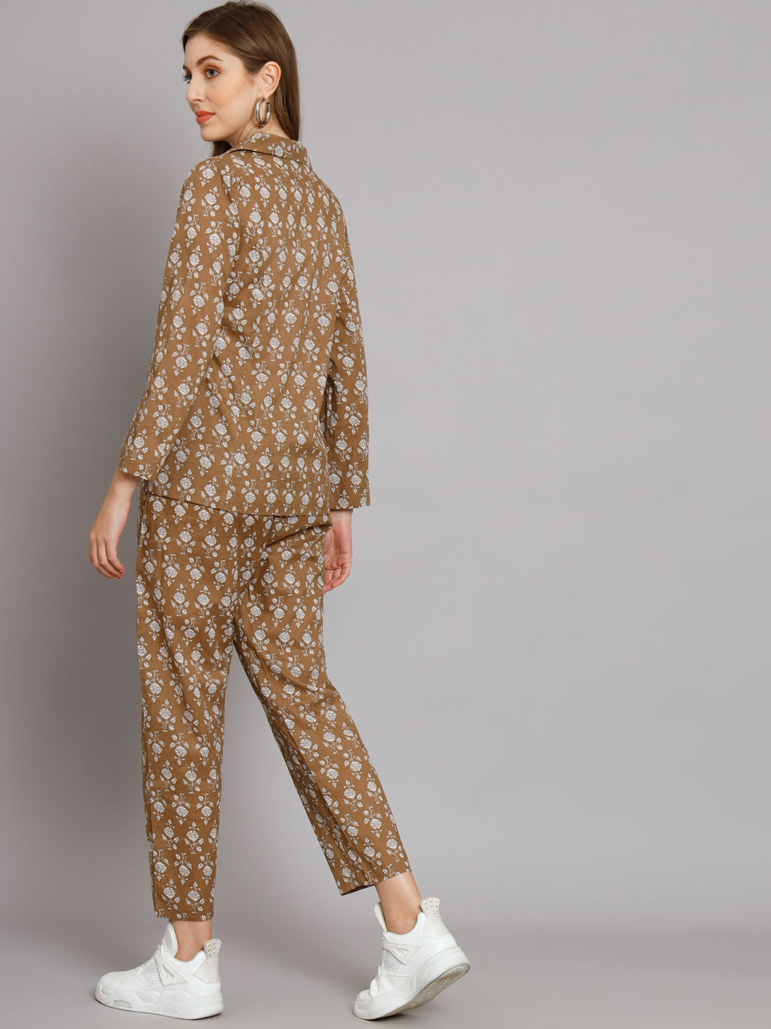 Brown Blazer Trouser Co-Ord Set