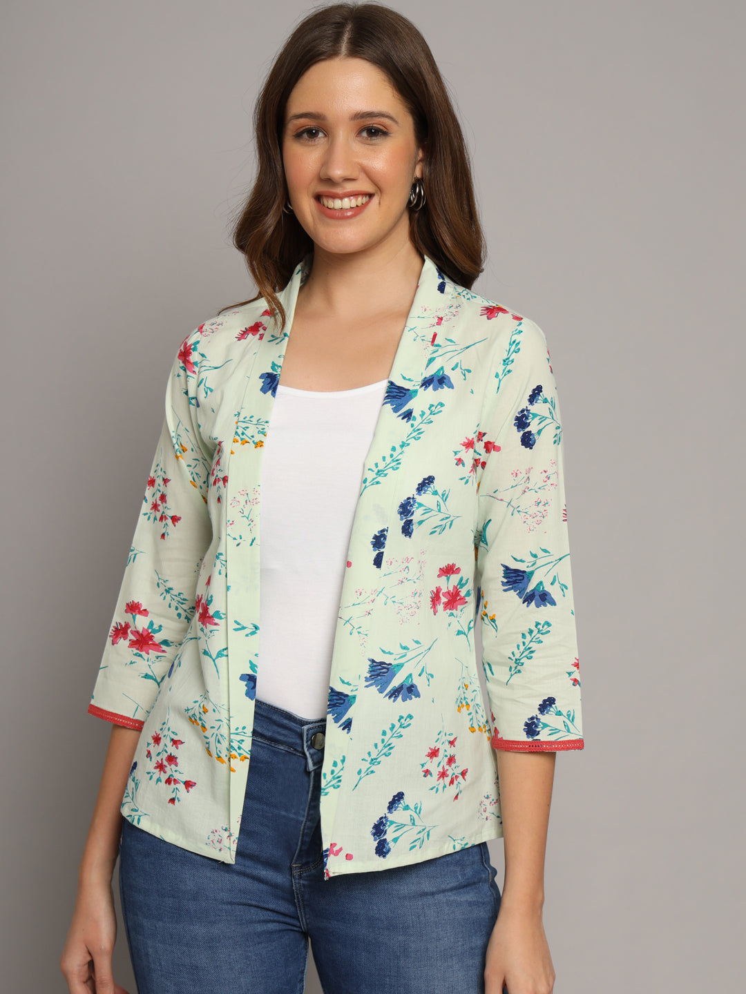 Cream Cotton Jacket Shrug