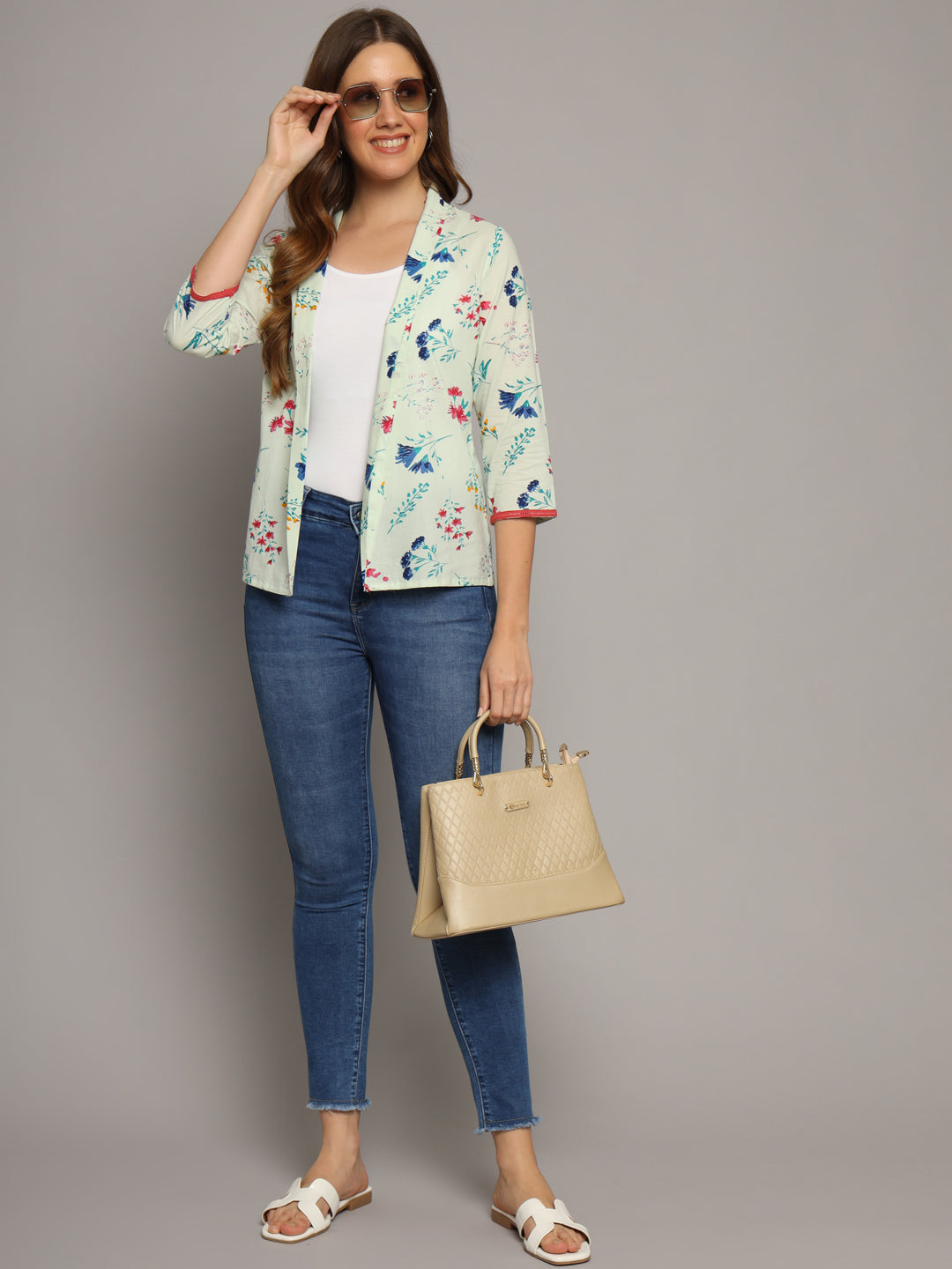 Cream Cotton Jacket Shrug