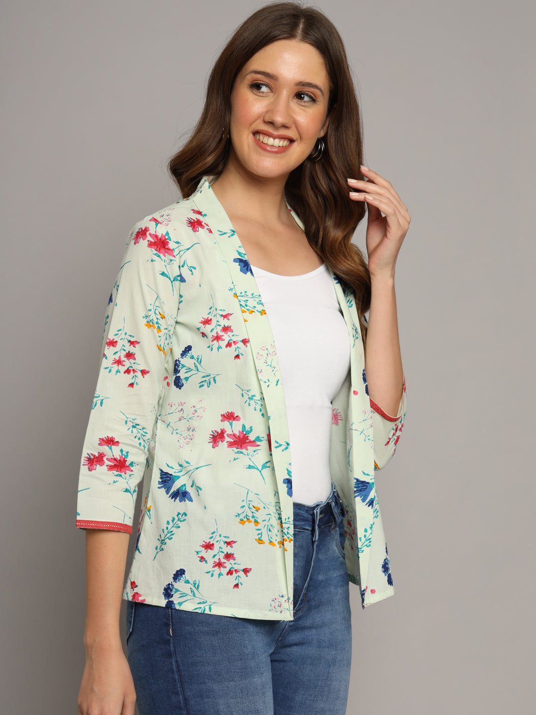 Cream Cotton Jacket Shrug