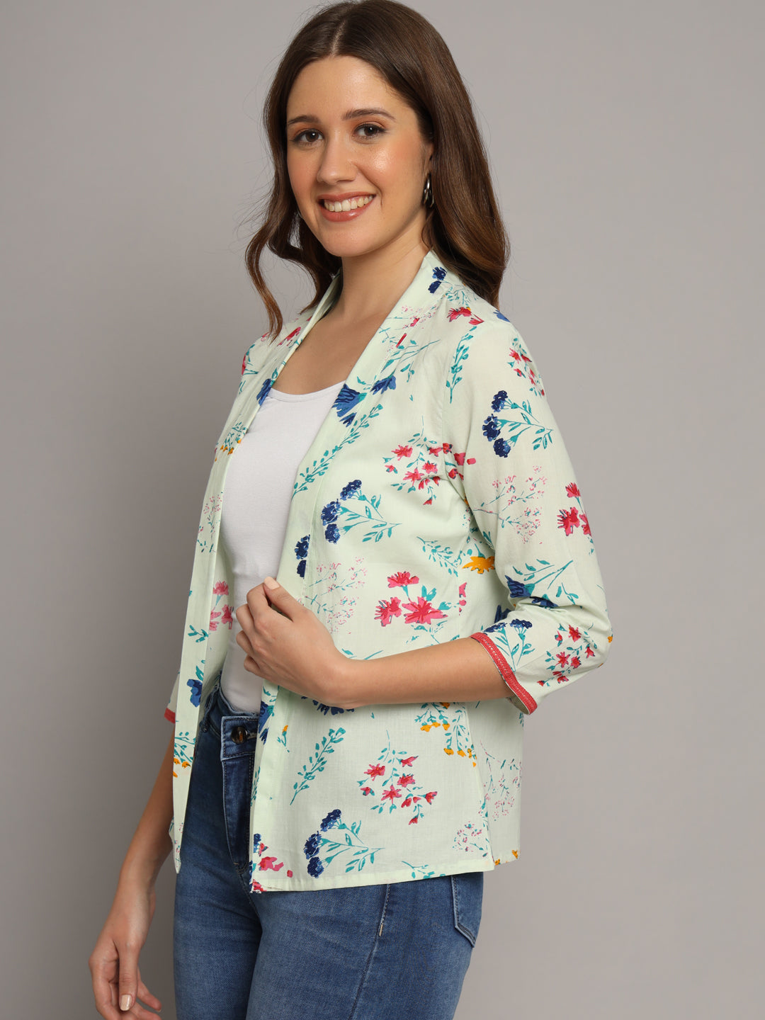 Cream Cotton Jacket Shrug