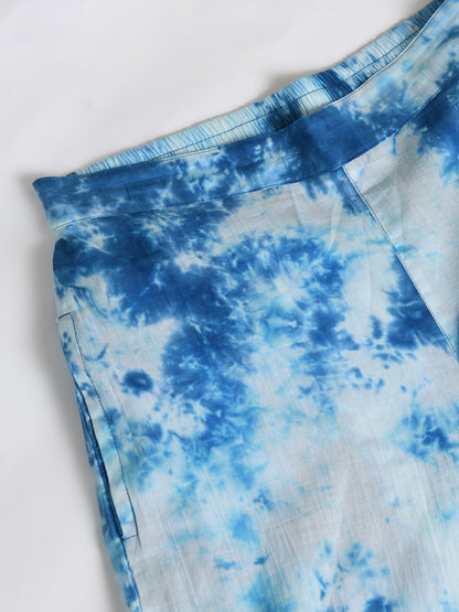 Blue Cotton Print Co-Ord Set