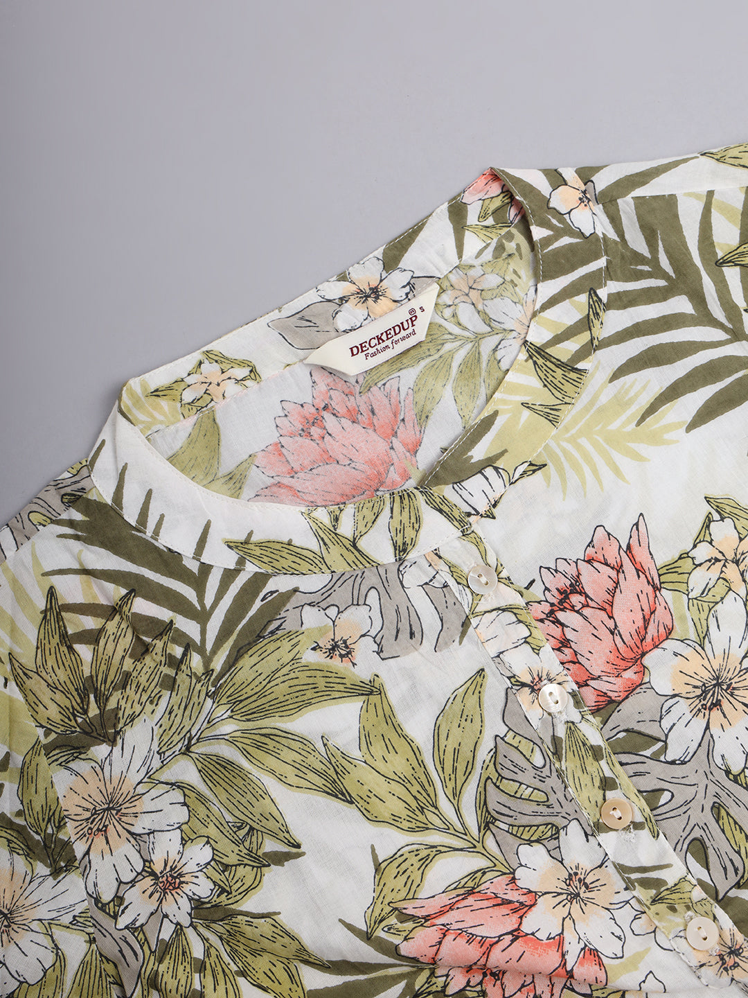 Tropical Print Cotton Shirt & Pant  Co-Ord Set