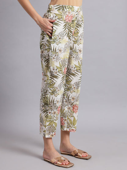Tropical Print Cotton Shirt & Pant  Co-Ord Set