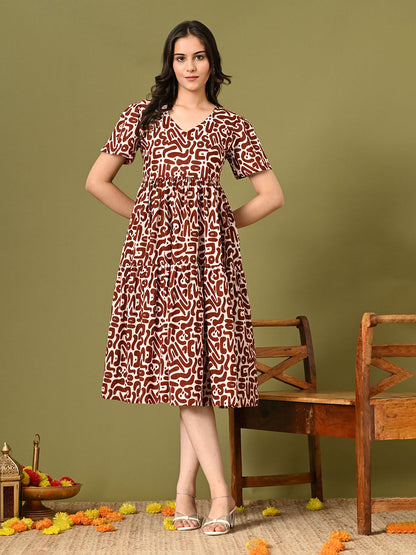 Brown Tierd Dress