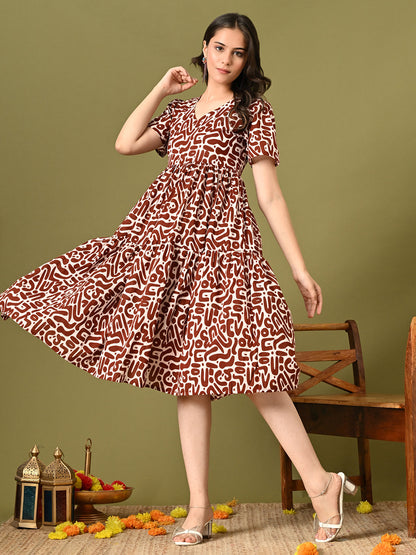 Brown Tierd Dress