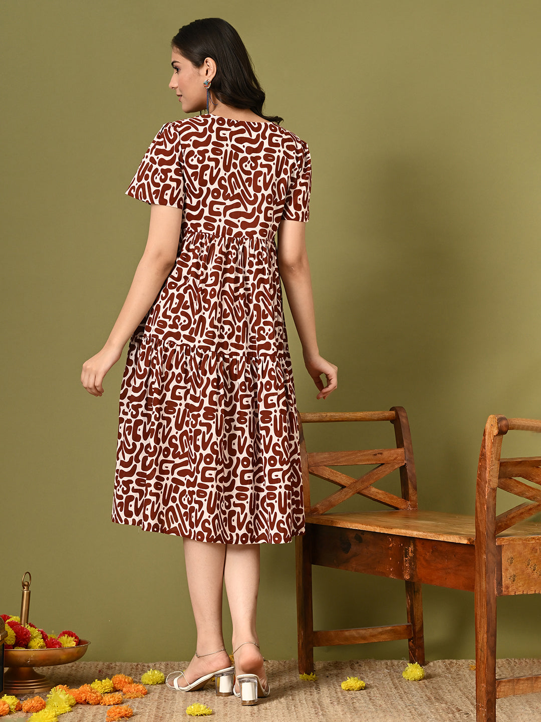Brown Tierd Dress