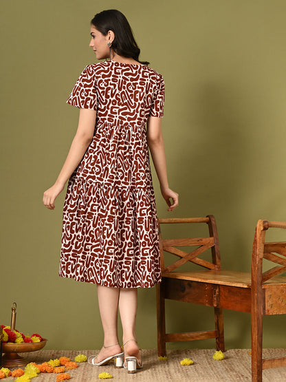 Brown Tierd Dress