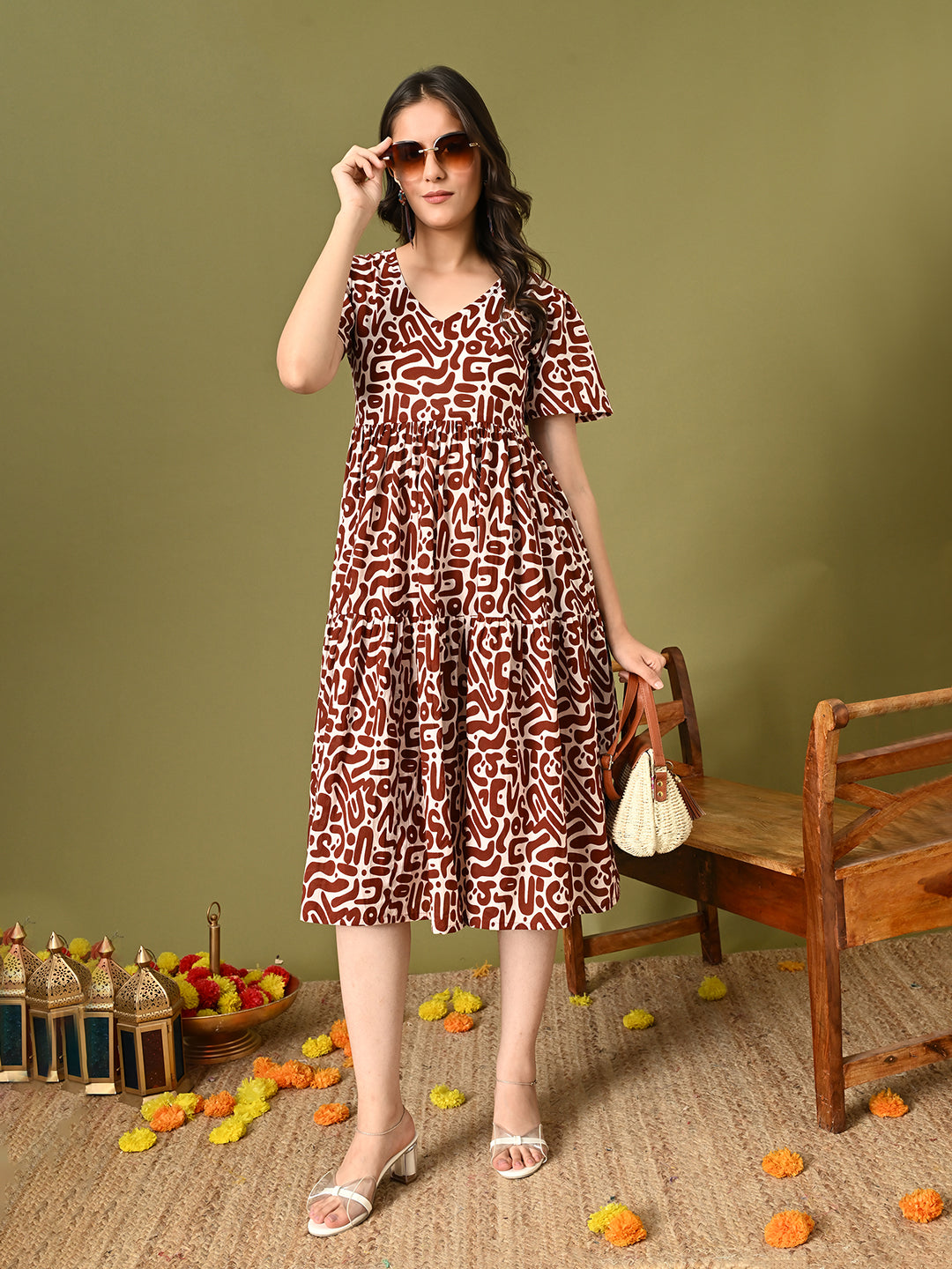 Brown Tierd Dress
