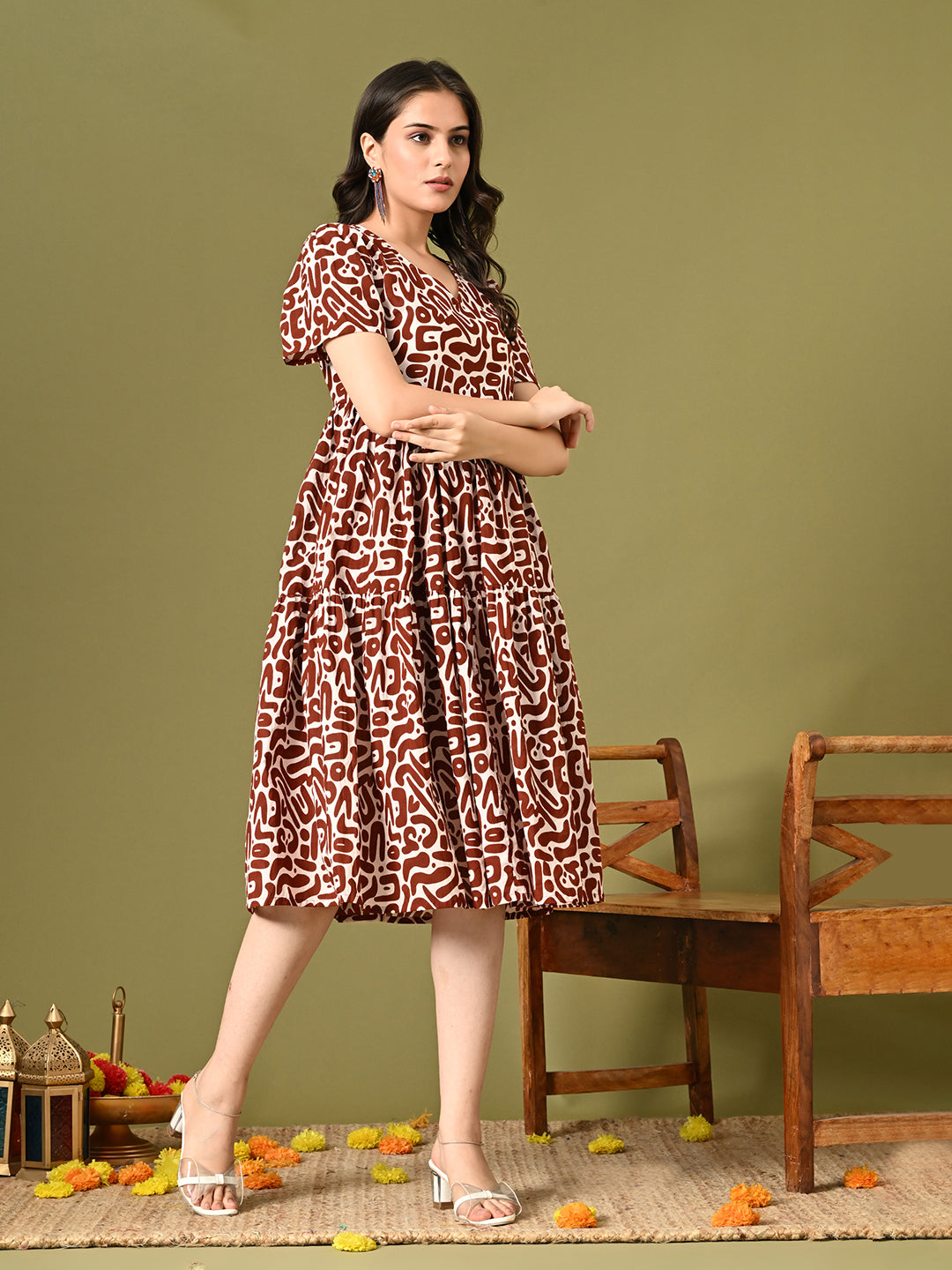 Brown Tierd Dress
